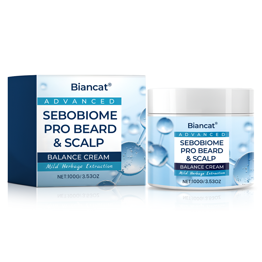 🔥 FLAKE-FREE SKIN IN 7 DAYS Biancat® SeboBiome Pro Beard & Scalp Cream 🌱 Reduces Itch & Flakes — No Greasy Residue!