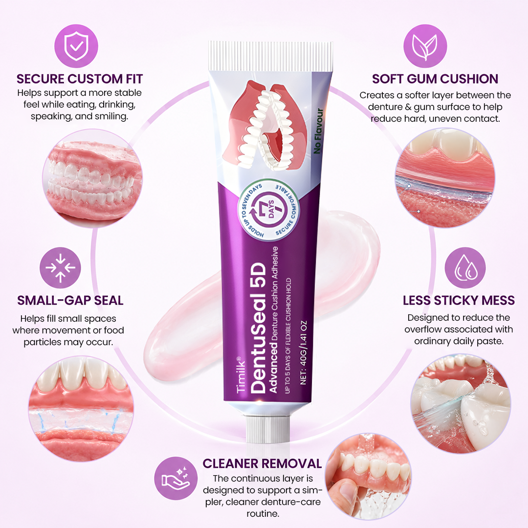 Timilk® DentuSeal 5D Advanced Denture Cushion Adhesive