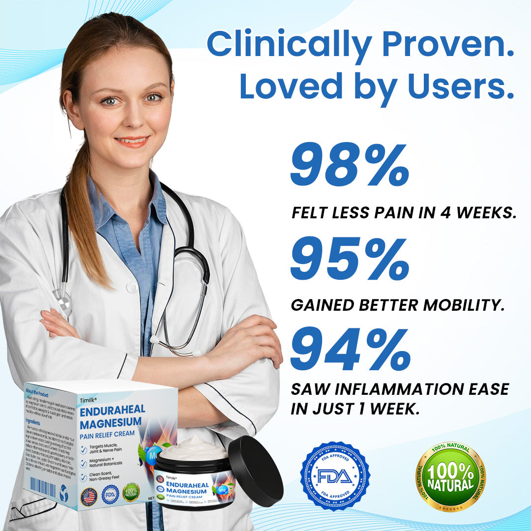 Timilk® EnduraHeal Magnesium Pain Relief Cream (Treats Arthritis, Neuropathy, Rheumatism, Sports Injuries & More)