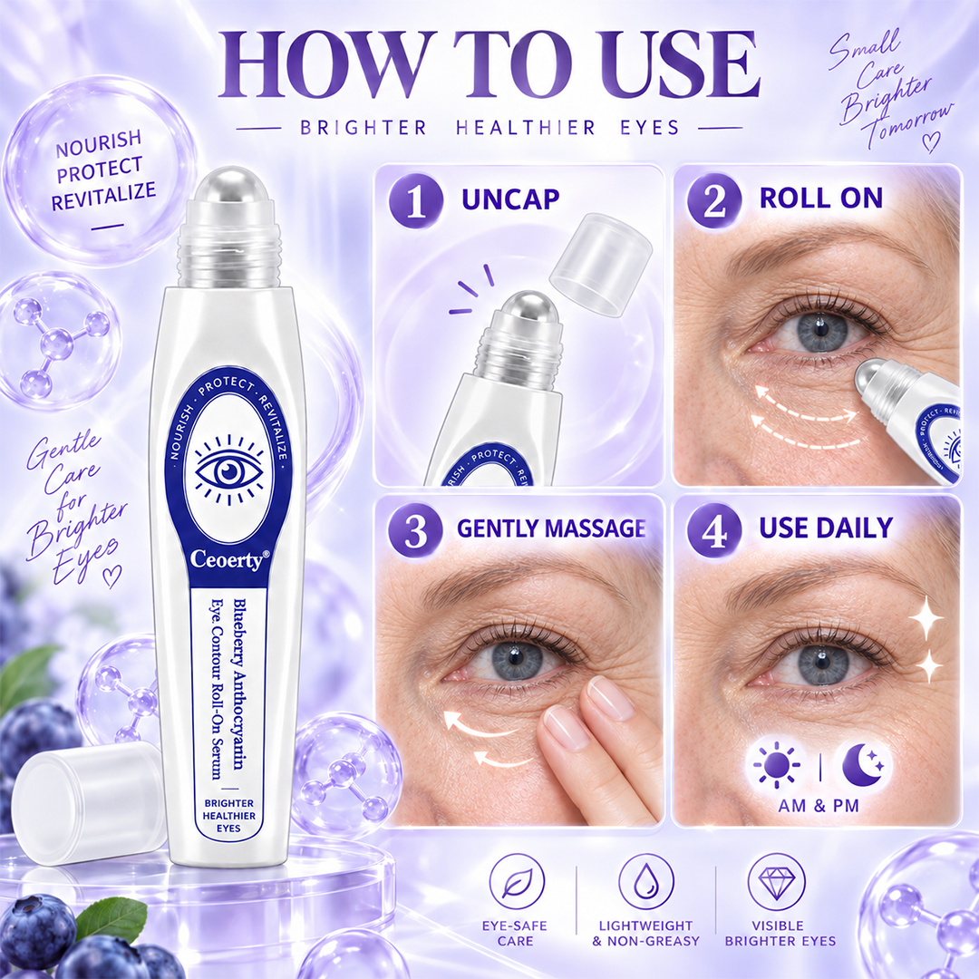 Ceoerty® Blueberry Anthocyanin Eye Contour Roll-On Serum🫐✨