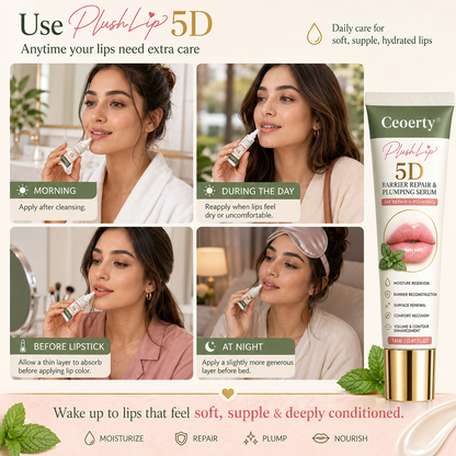 Ceoerty® PlushLip 5D Barrier Repair & Plumping Serum