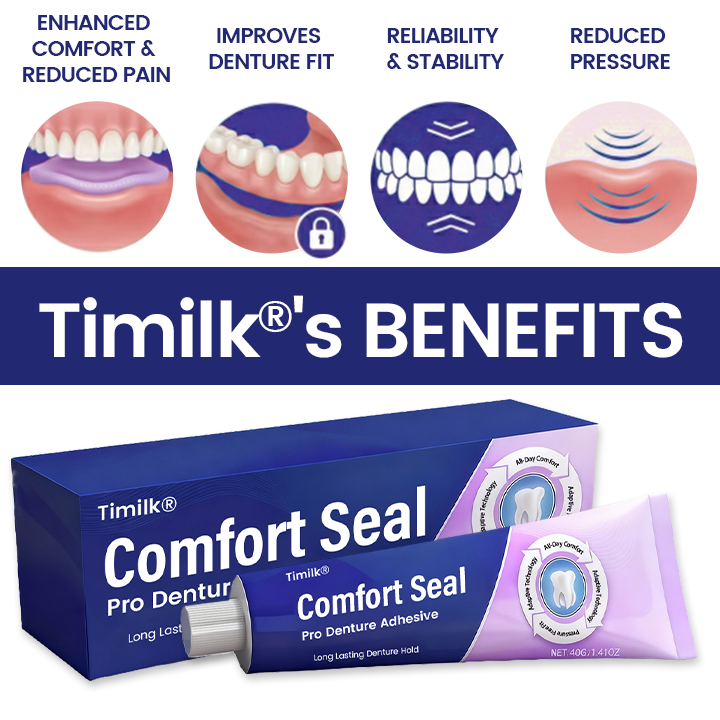 Timilk® Comfort Seal Pro Denture Adhesive🦷💜