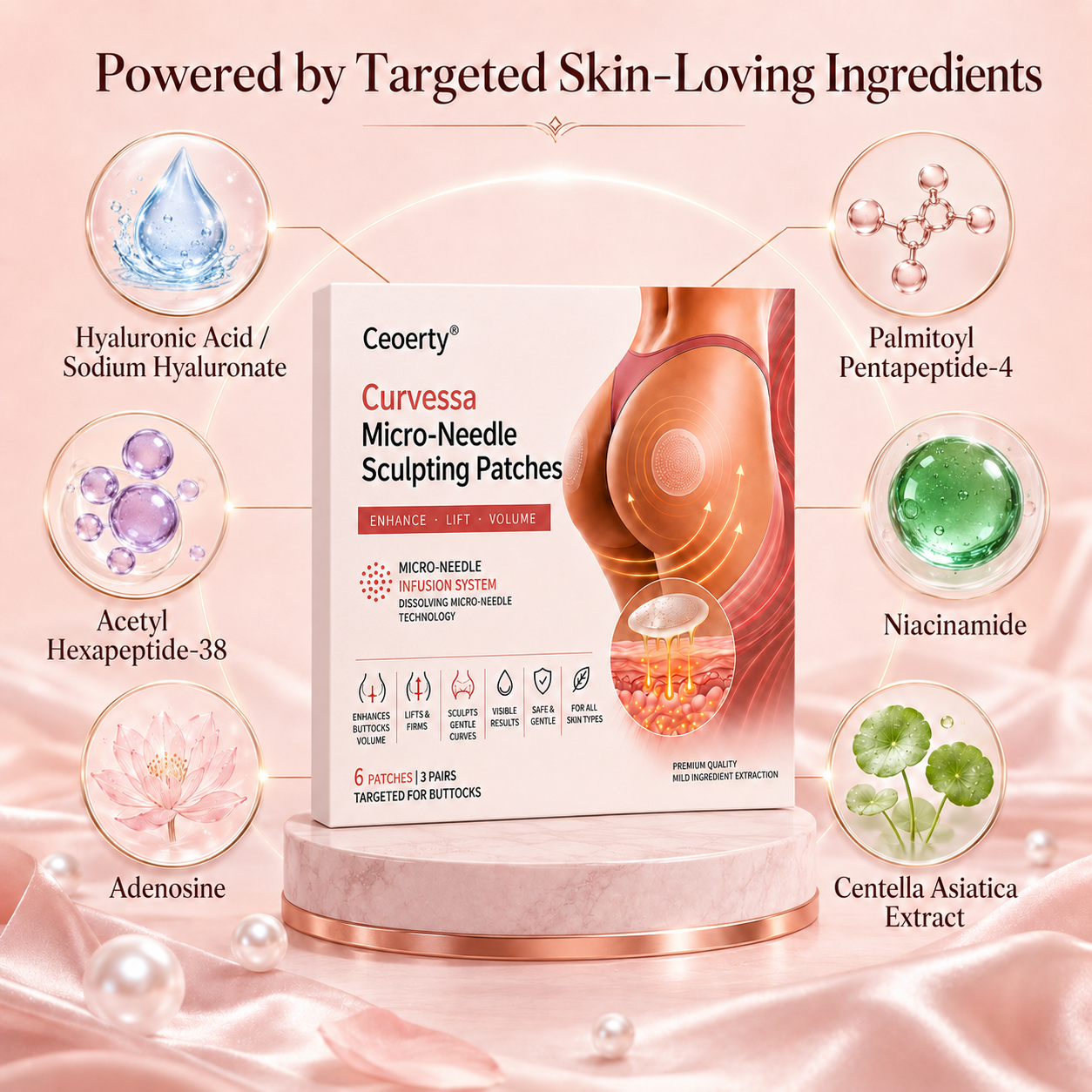 Ceoerty® Curvessa Micro-Needle Sculpting Patches