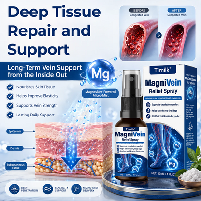 💙 US Official Store: Timilk® MagniVein Relief Spray 🦵 (Helps ease heavy, swollen legs, supports circulation comfort, soothes visible vein discomfort, and refreshes overworked legs)