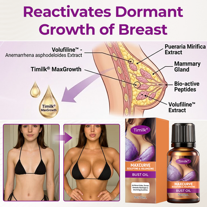 (NEW)Timilk® MaxCurve Sculpting & Volumizing Bust Oil 🌸 — Say Goodbye to Sagging & Flat Busts 💖, Get Fuller, Firmer Curves 📈, Non-Surgical ✅, Try It Now! 🔥