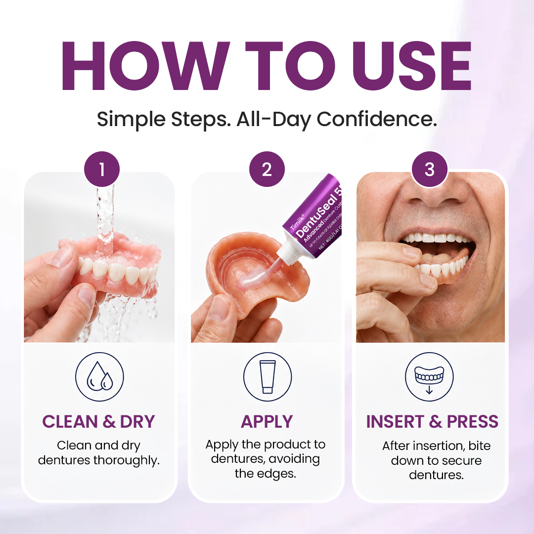 Timilk® DentuSeal 5D Advanced Denture Cushion Adhesive
