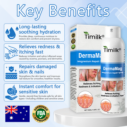 ✅ Official Store: Timilk® DermaMag Magnesium Repair Spray 🔥 FDA Certified (Clinically Proven Relief for Psoriasis, Eczema, and Chronic Skin Irritation 🌿)