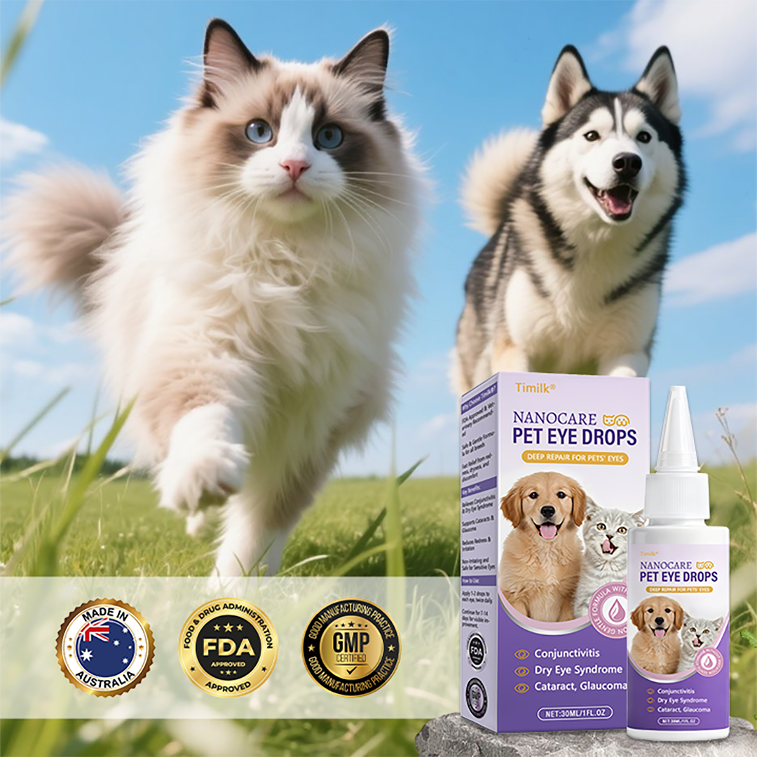 Timilk® NanoCare Pet Eye Drops  👩‍⚕️ FDA Approved | Relieves Conjunctivitis, Dry Eyes, Cataracts & Keratitis 🐶🐱