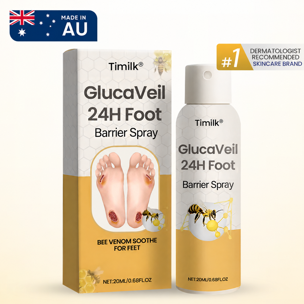 Timilk® GlucaVeil 24H Foot Barrier Spray